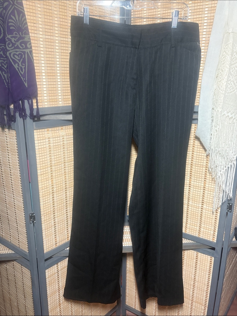 Black Pinstripe Women's Trousers